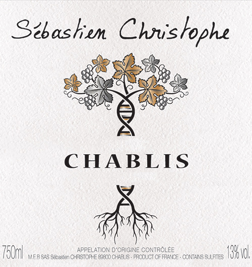 Chablis (375mL Half-Bottle) Domaine Sébastien Christophe 2023 NJ