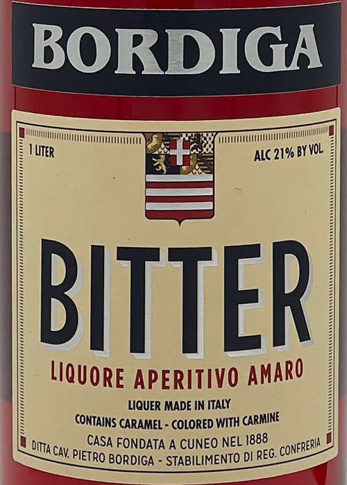 Liquore Aperitivo Amaro Bordiga NY
