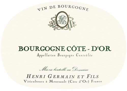 Bourgogne Côte d’Or  Blanc Domaine Henri Germain 2022 NY