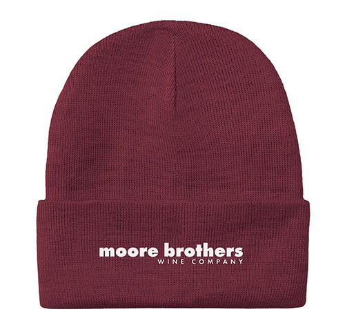 Burgundy Knit Hat Moore Brothers Wine Company NJ