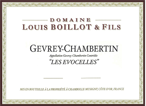 Gevrey-Chambertin Les Evocelles Domaine Louis Boillot 2022 NJ