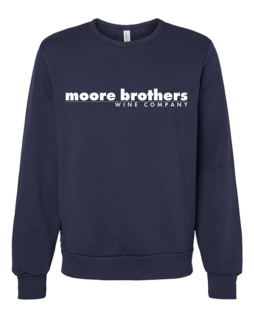 Navy Logo Sweatshirt Size LARGE Moore Brothers Wine Company NJ