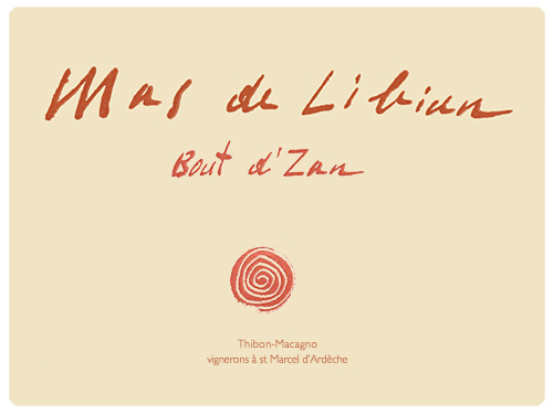 Wine Label for Côtes du Rhône Bout d'Zan Mas de Libian 2024