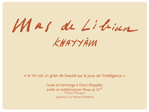 Côtes du Rhône Villages Khayyâm Mas de Libian 2023 NJ