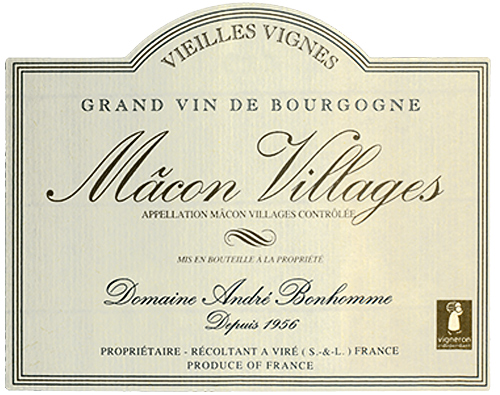 Mâcon-Villages Vieilles Vignes Domaine André Bonhomme 2023 NY