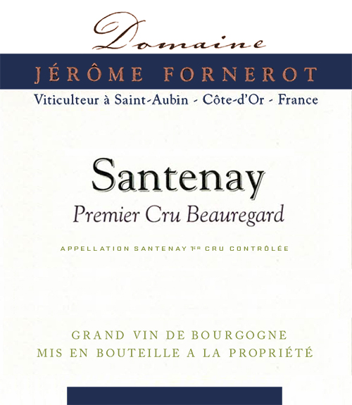 Santenay Premier Cru Beauregard Domaine Jérôme Fornerot 2022 DE