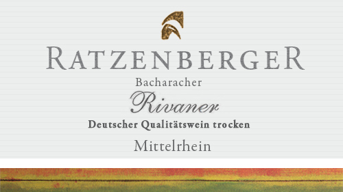 Wine Label for Bacharacher Rivaner Weingut Ratzenberger 2023