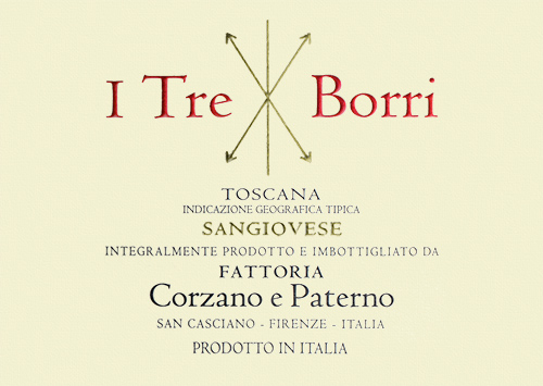 IGT Toscana I Tre Borri Corzano e Paterno 2022 DE