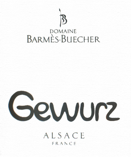 Wine Label for Alsace Gewürztraminer Tradition Domaine Barmès-Buecher 2024