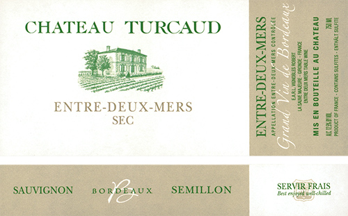 Wine Label for Entre-Deux-Mers  Château Turcaud 2024