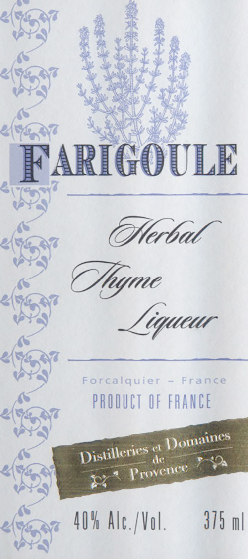 Farigoule Herbal Thyme Liqueur Distilleries et Domaines de Provence DE
