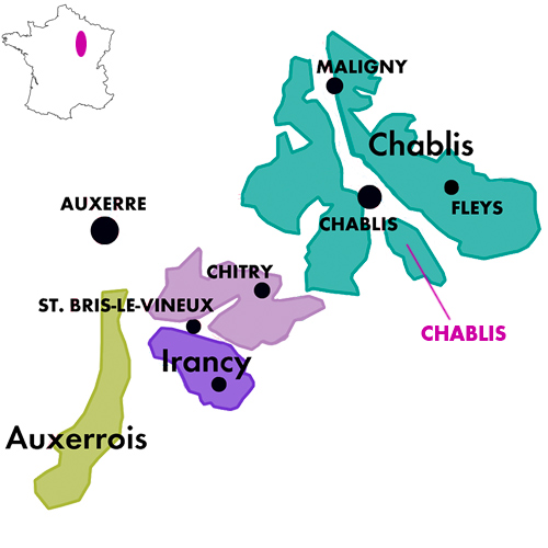 Appellation Map for Chablis (375mL Half-Bottle) Domaine Sébastien Christophe 2024