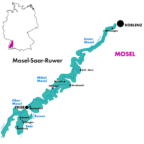 Appellation Map for Mosel Grauburgunder Stephan Steinmetz 2024