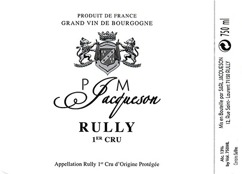 Rully Blanc 1er Cru Domaine P. et M. Jacqueson 2023 NJ