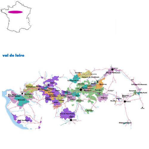 Appellation Map for IGP Val de Loire Sauvignon Le P’tit Renaudat Domaine Valéry Renaudat 2024