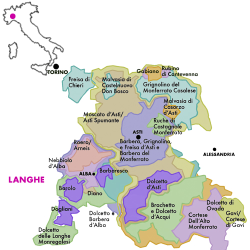 Appellation Map for Langhe Rosso Nebbiolo Ettore Germano 2024