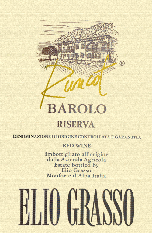 Barolo Runcot Riserva Elio Grasso 2020 NY