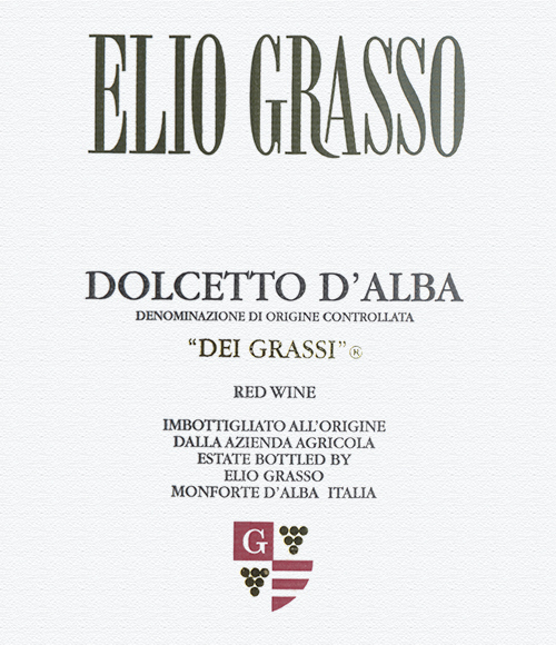 Wine Label for Dolcetto d’Alba “Dei Grassi” Elio Grasso 2025