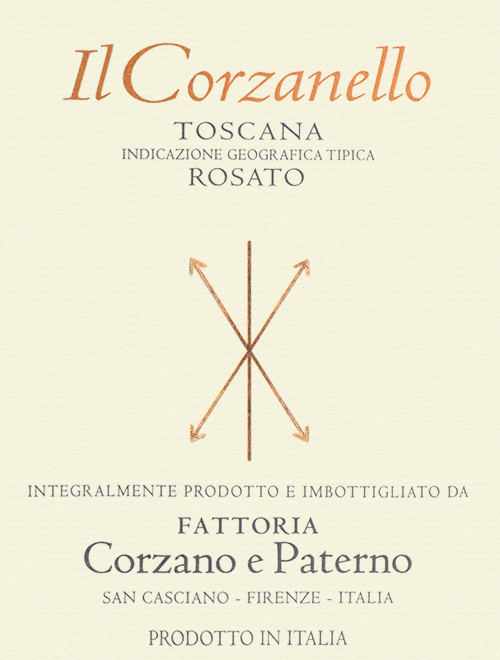 Wine Label for IGT Toscana Il Corzanello Rosato Corzano e Paterno 2025