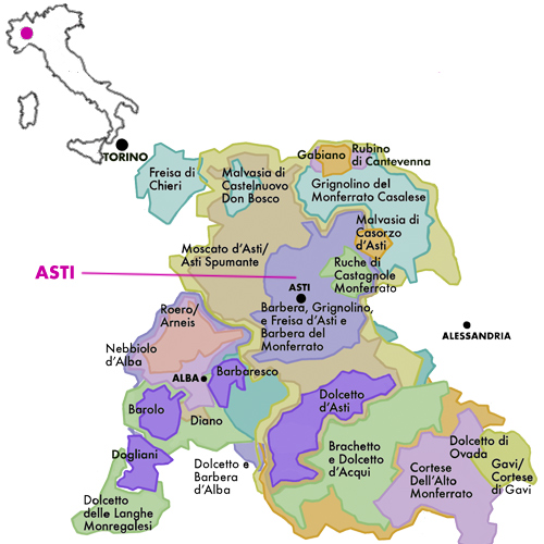 Appellation Map for Grignolino d’Asti  Gianni Doglia 2025