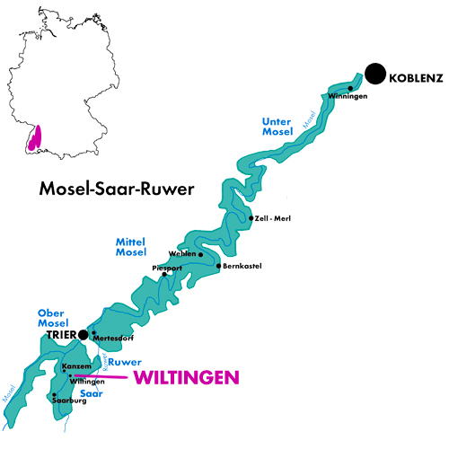 Appellation Map for Wiltinger der Wiltinger Weingut Cantzheim 2024