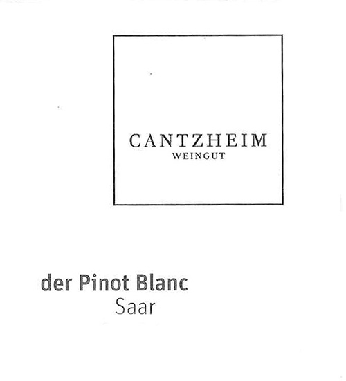 Wine Label for Saar der Pinot Blanc Weingut Cantzheim 2022
