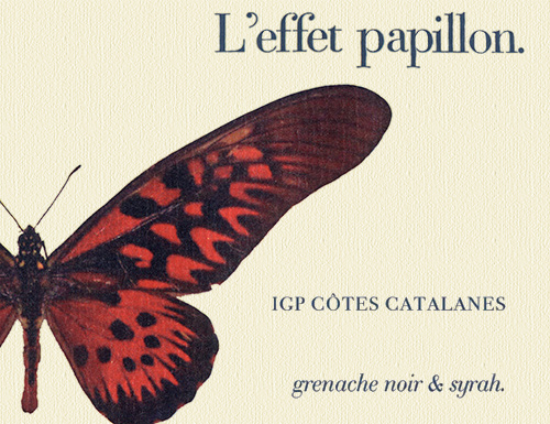 Wine Label for Côtes Catalanes L’effet Papillon Rouge M&S Gallet 2025