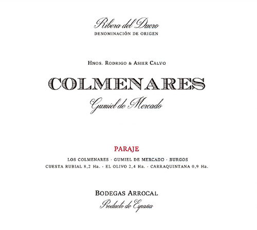 Ribera del Duero Paraje de los Colmenares Bodegas Arrocal 2024 NY