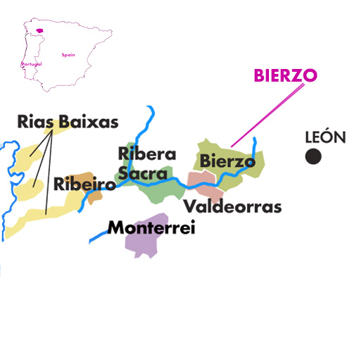 Appellation Map for Bierzo Godello Bierzo Luna Beberide 2025