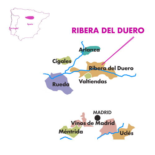 Appellation Map for Ribera del Duero Paraje Casablanca Arrocal 2024