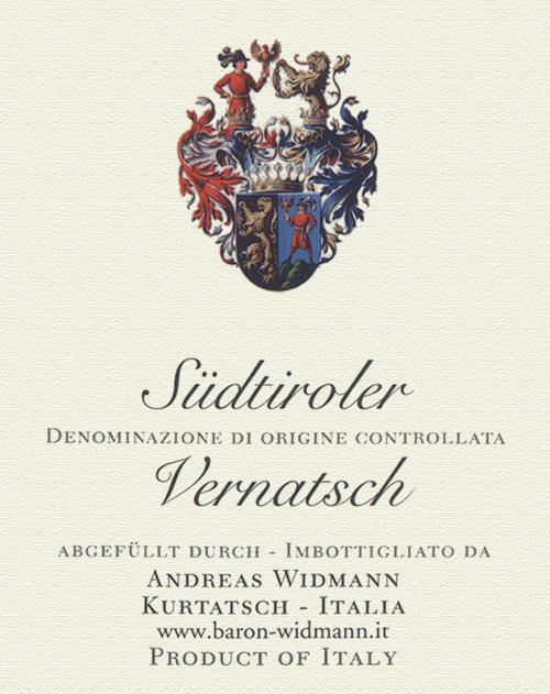 Sudtirol Vernatsch Azienda Agricola Andreas Baron Widmann 2019 NJ