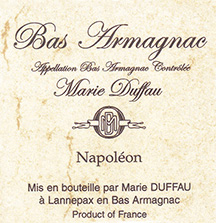 Bas Armagnac Marie Duffau Napoleon Armagnac Delord NY