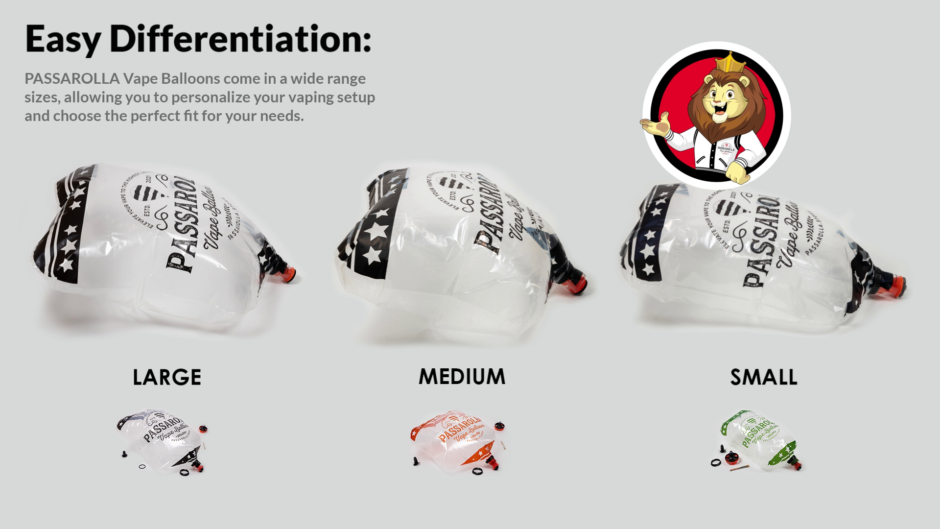 Available in various sizes and delightful colors, PASSAROLLA Vape Balloons are designed to fit VOLCANO vaporizer systems snugly, making them a convenient and high-quality replacement choice.