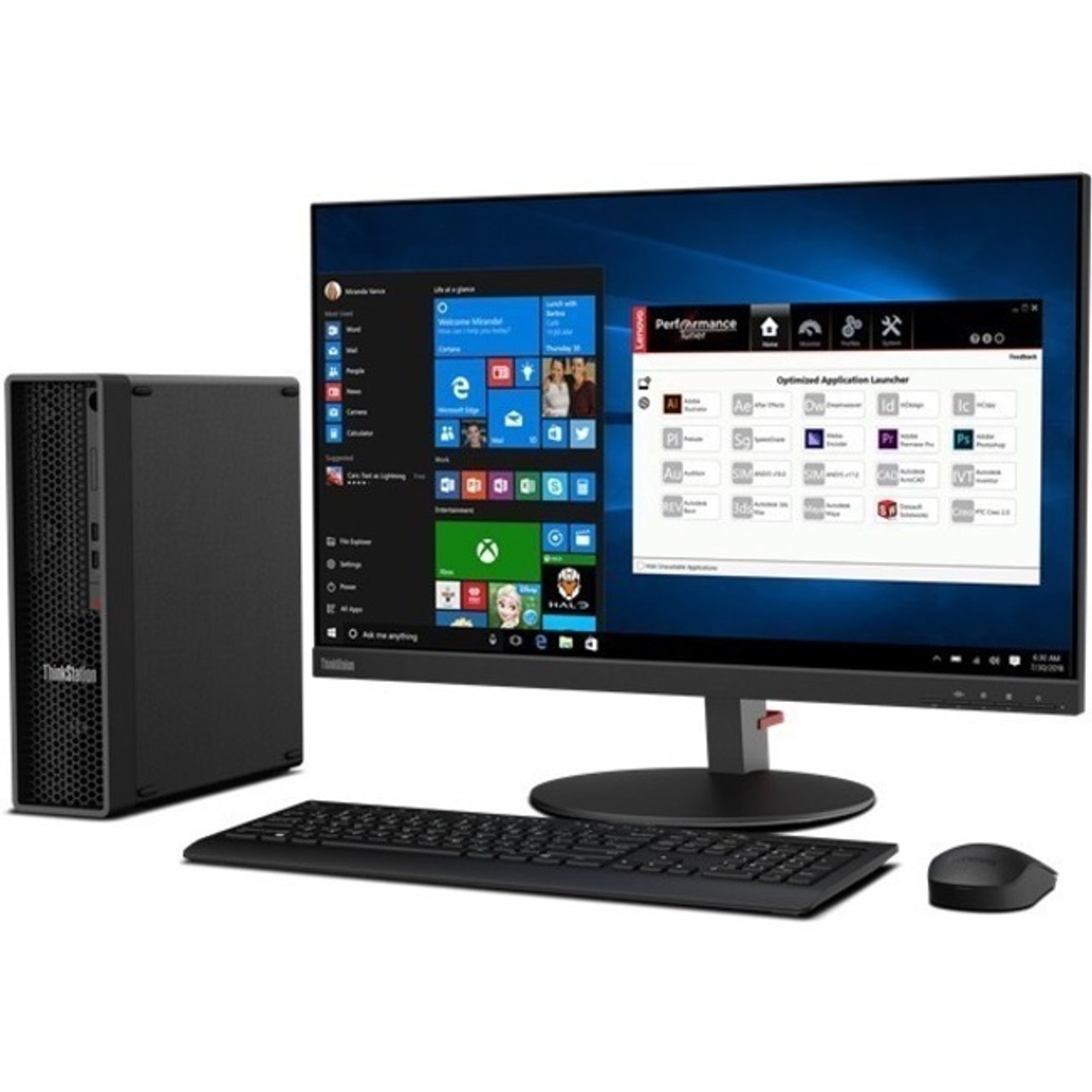 Lenovo ThinkStation P340 30DK0057US Workstation - 1 x Intel Core i5  Hexa-core (6 Core) i5-10500 10th Gen 3.10 GHz - 16 GB DDR4 SDRAM RAM - 512  GB SSD