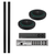 Yamaha-ADECIA Wired Mic. Bundle:  QTY 2 RM-TT-B Wired Microphones - Black, RM-CR Audio Processor, SWR-2311P-10G Network Switch and QTY 2 of VXL1B-16p Speakers