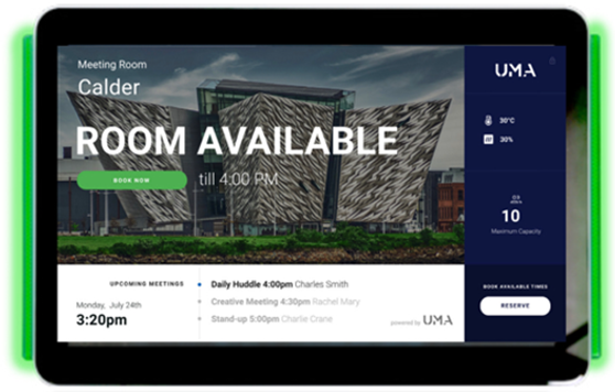 UMA Display Panel Room Booking - 10" US