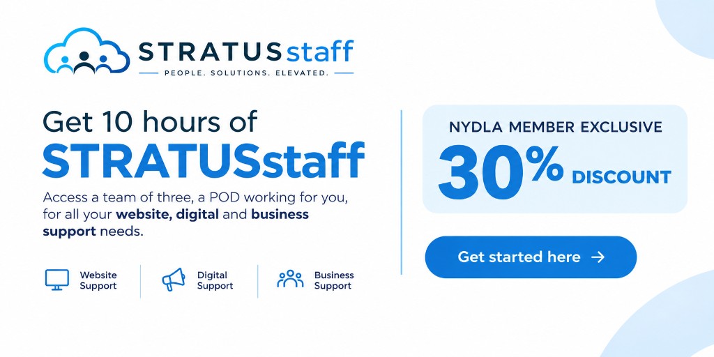 STRATUSstaff — NYDLA members get 10 hours and 30% off
