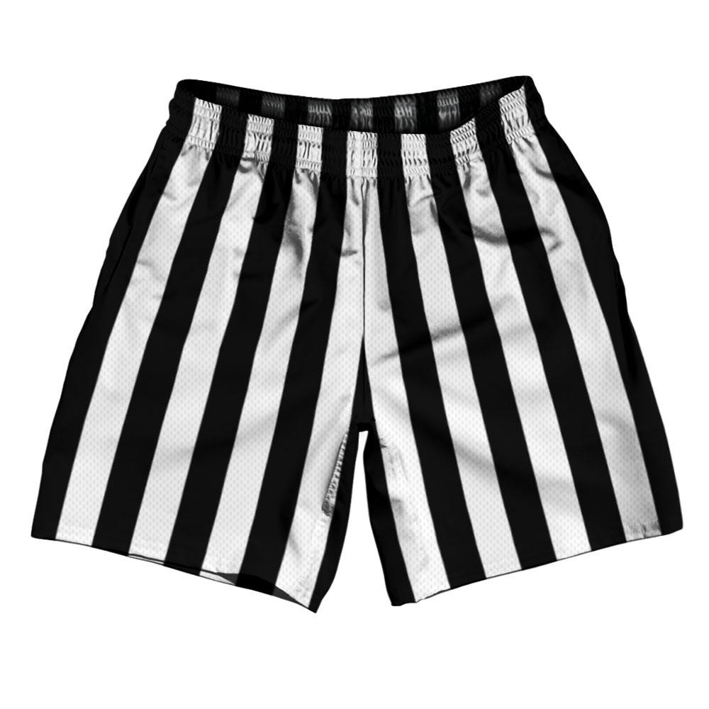 Black & White Vertical Stripe Athletic Running Fitness Exercise
