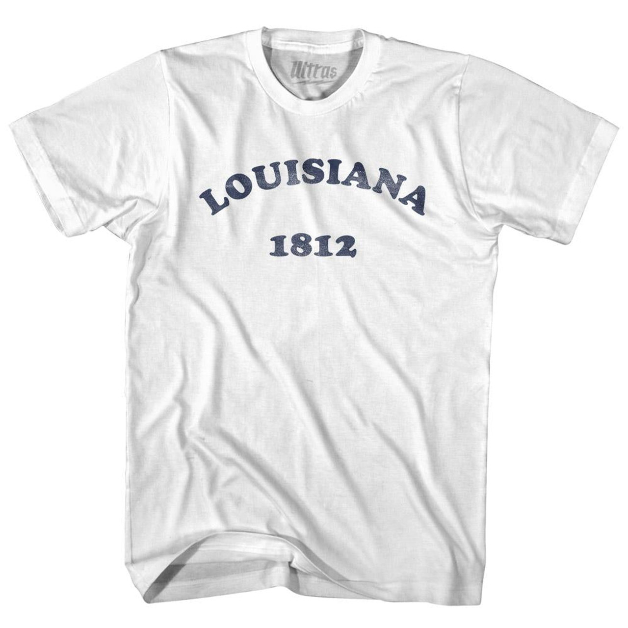 Louisiana State 1812 Youth Cotton Vintage T-Shirt - White
