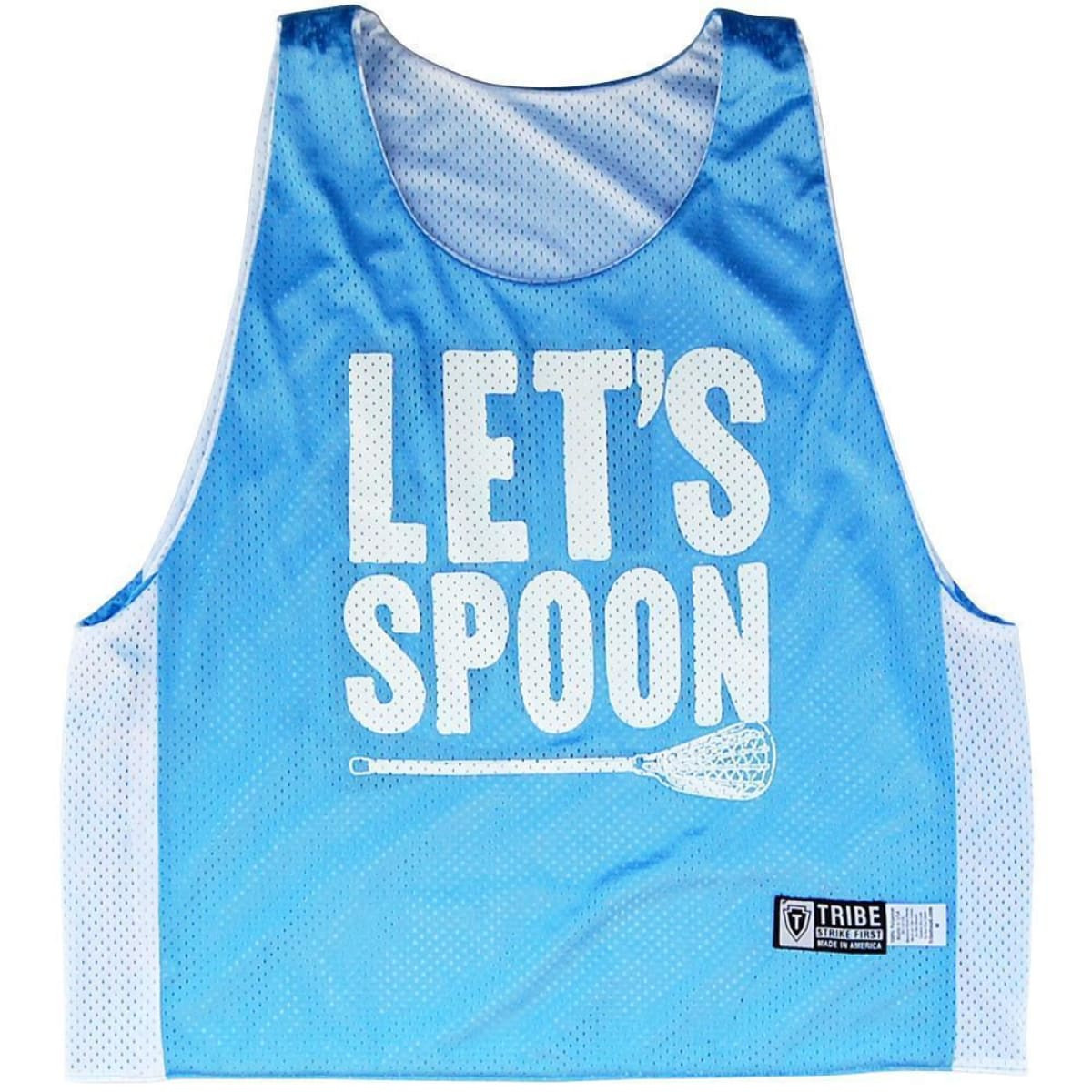 Lets Spoon Lacrosse PinnieBaby Blue and White
