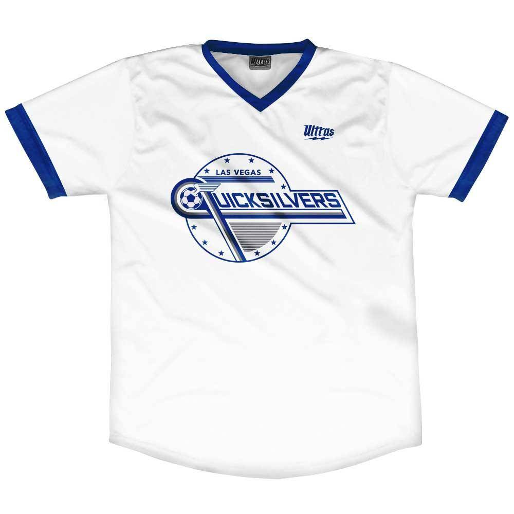 Las Vegas Quicksilvers 77 Home Soccer Jersey Made In USAWhite