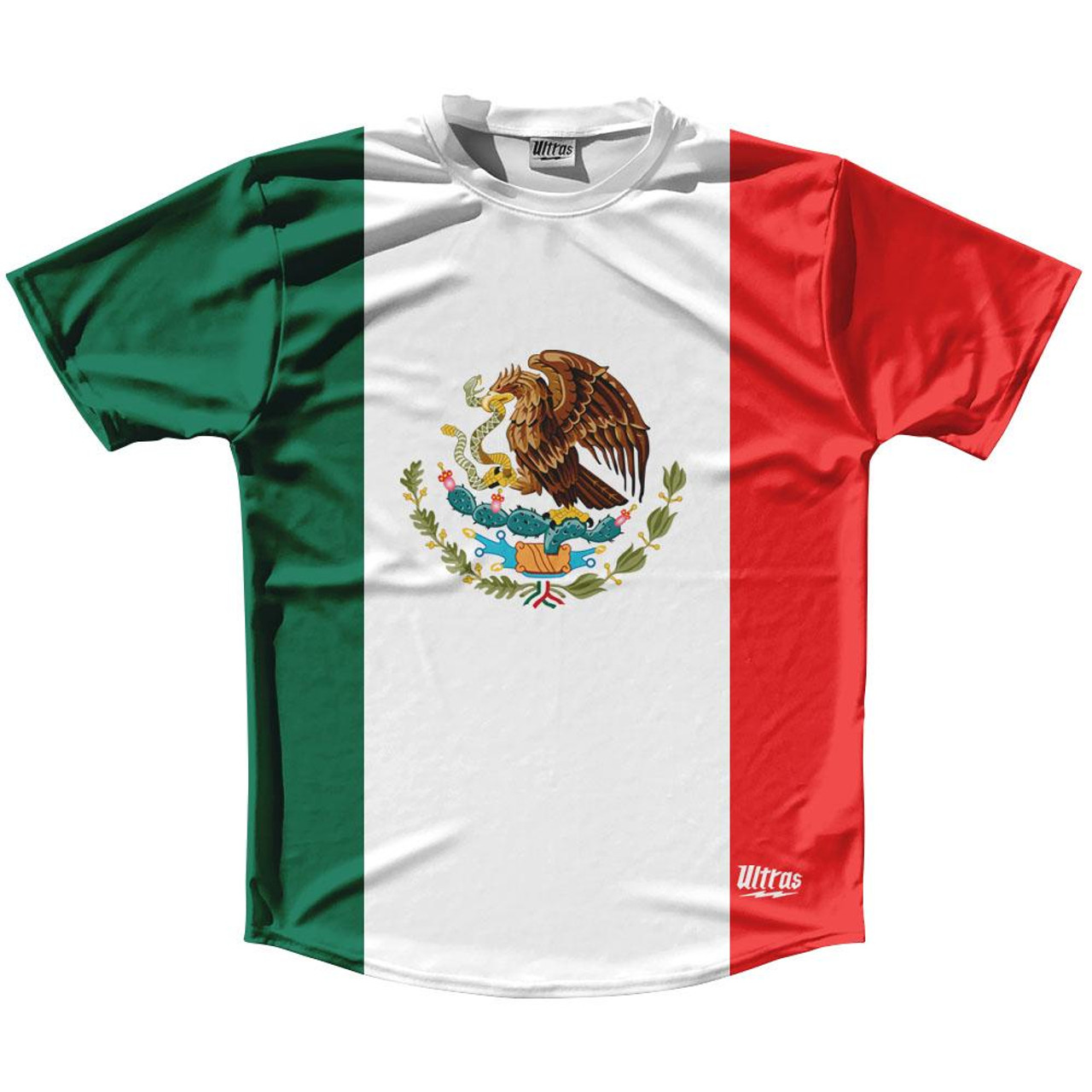 Mexico Country Flag Running Shirt Track Cross Country Performance Top ...