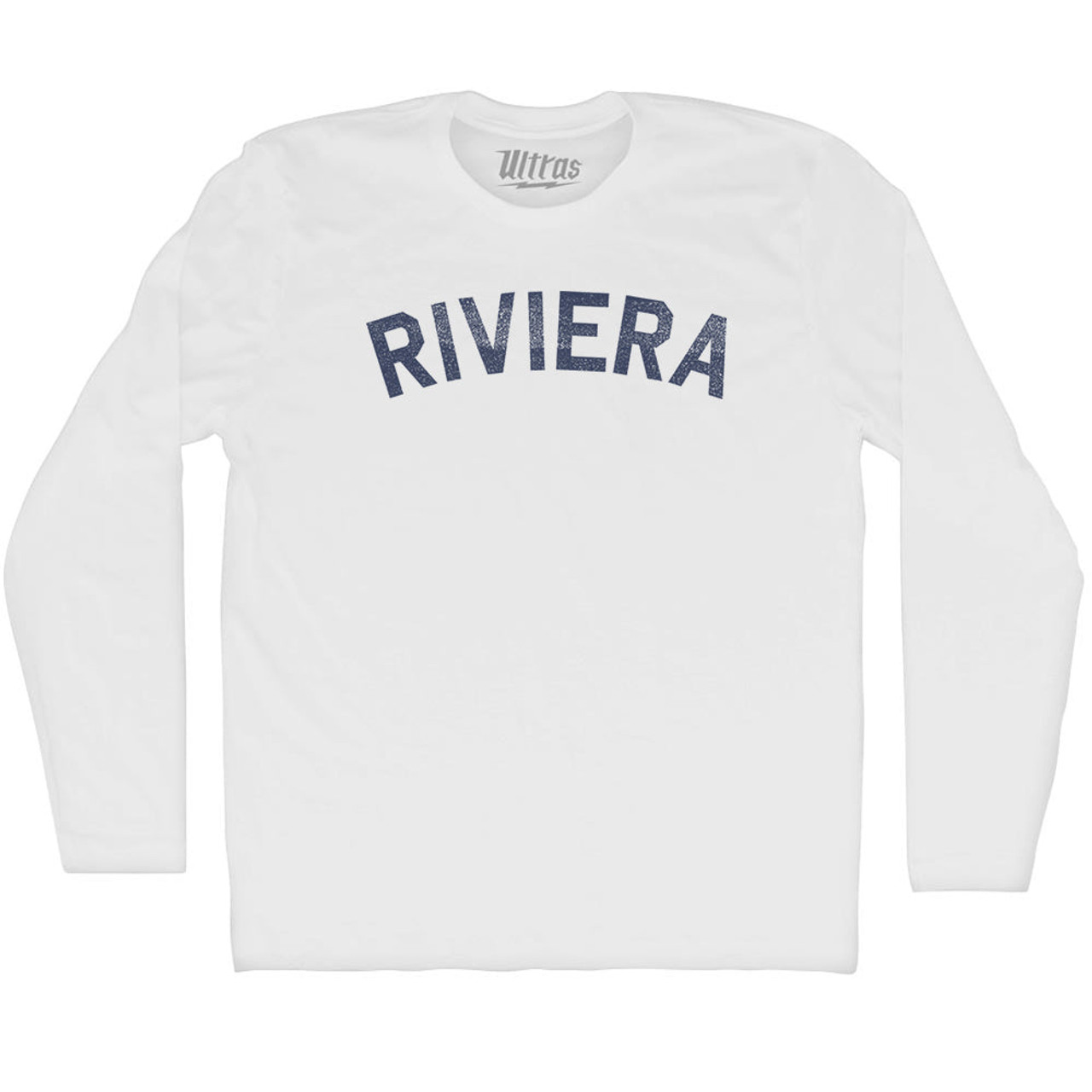 Riviera Adult Cotton Long Sleeve T-shirt - White