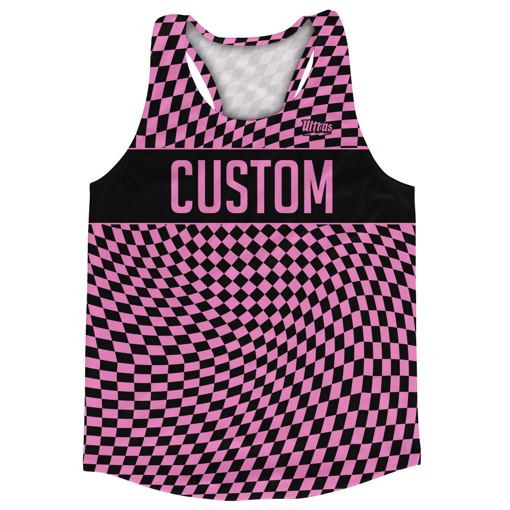 Singlet Racerback Running Top Pink Bright Running Tops Black And - Main Image
