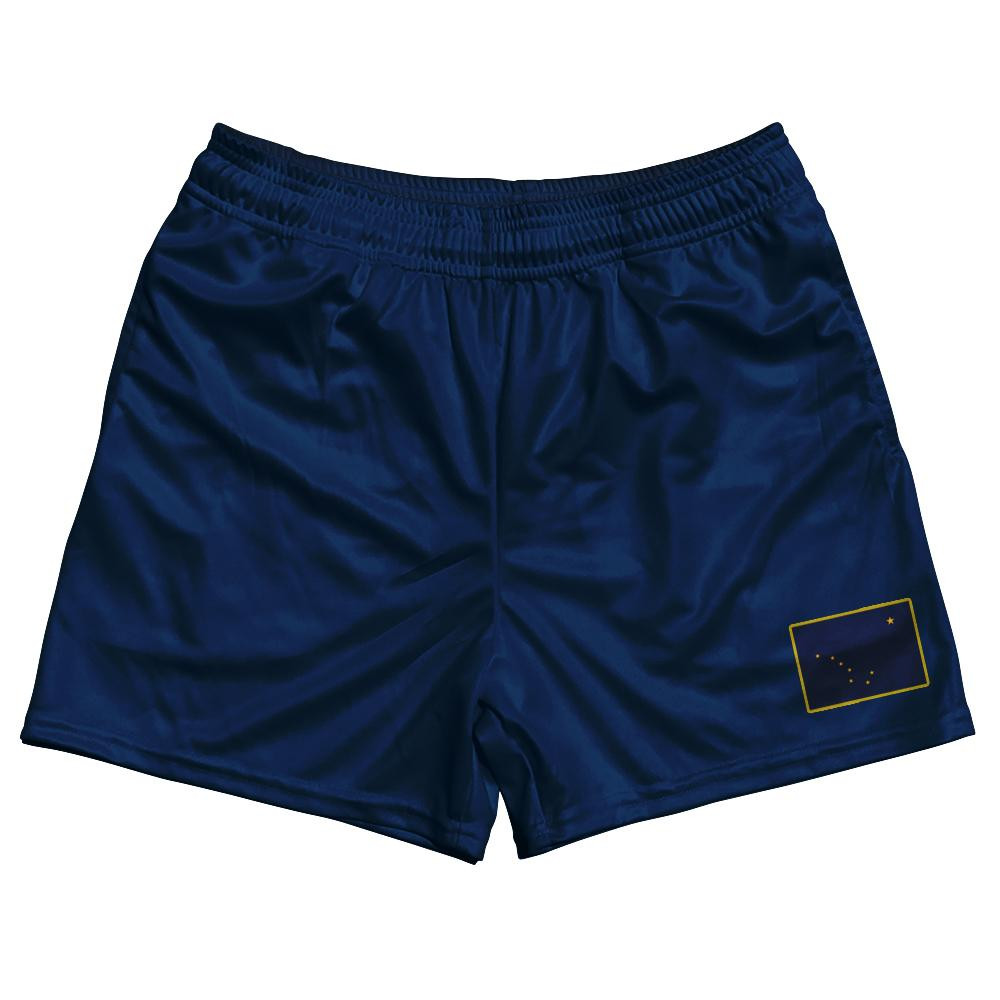 Alaska State Heritage Flag Rugby Gym Short Inch Inseam With