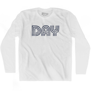 Dayton DAY Airport Adult Cotton Long Sleeve T-shirt - White