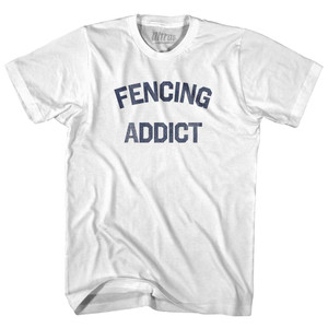 Fencing Addict Adult Cotton T-shirt - White