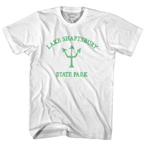 Vermont Lake Shaftsbury State Park Trident Adult Cotton T-Shirt by Ultras Vermont Lake Shaftsbury State Park Trident Adult Cotton T-Shirt by Ultras