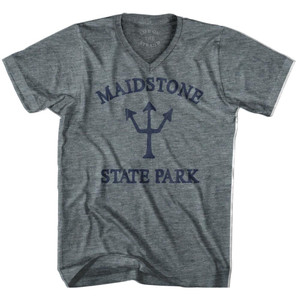 Vermont Maidstone State Park Trident Tri-Blend V-Neck Womens Junior Cut T-Shirt by Ultras Vermont Maidstone State Park Trident Tri-Blend V-Neck Womens Junior Cut T-Shirt by Ultras
