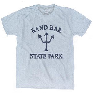 Vermont Sand Bar State Park Trident Adult Tri-Blend T-Shirt by Ultras